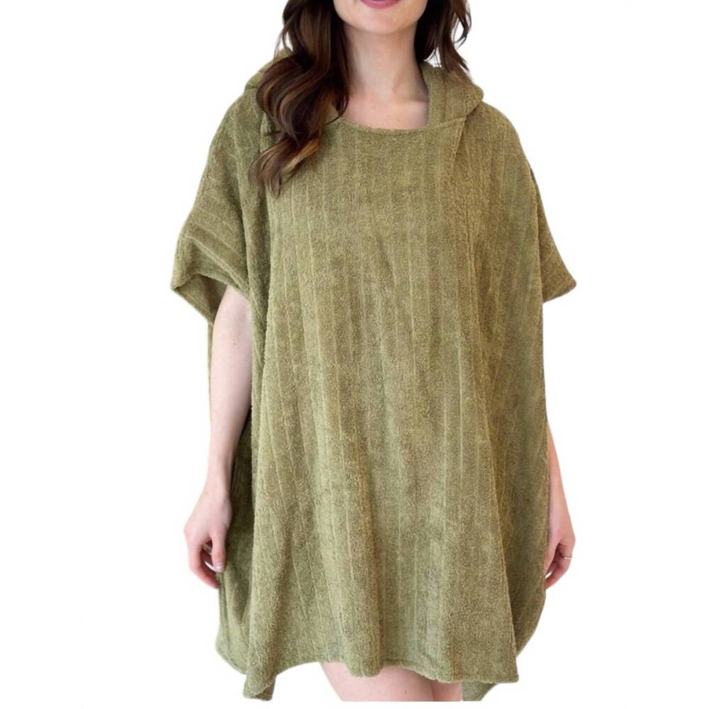 NEW MIKOH ponza hoodie poncho in mossy